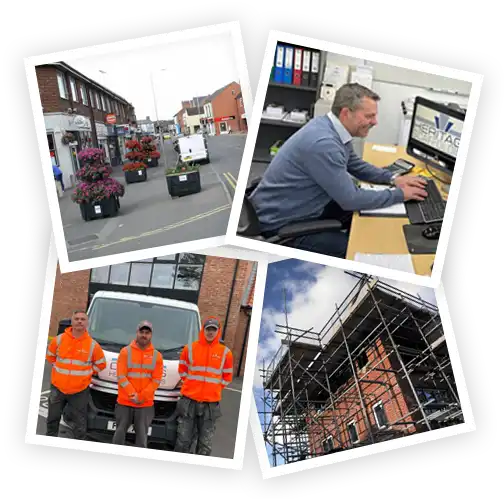 Scaffolding In Syston. Town Photo By Mat Fascione, CC BY-SA 2.0, https://commons.wikimedia.org/w/index.php?curid=13019545